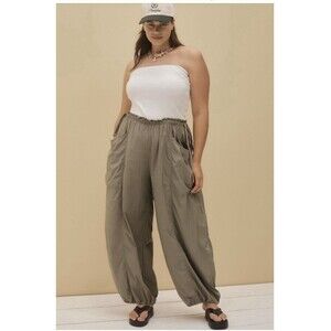 Anthropologie Daily Practice Best Shot Jumpsuit Sz XL Moss